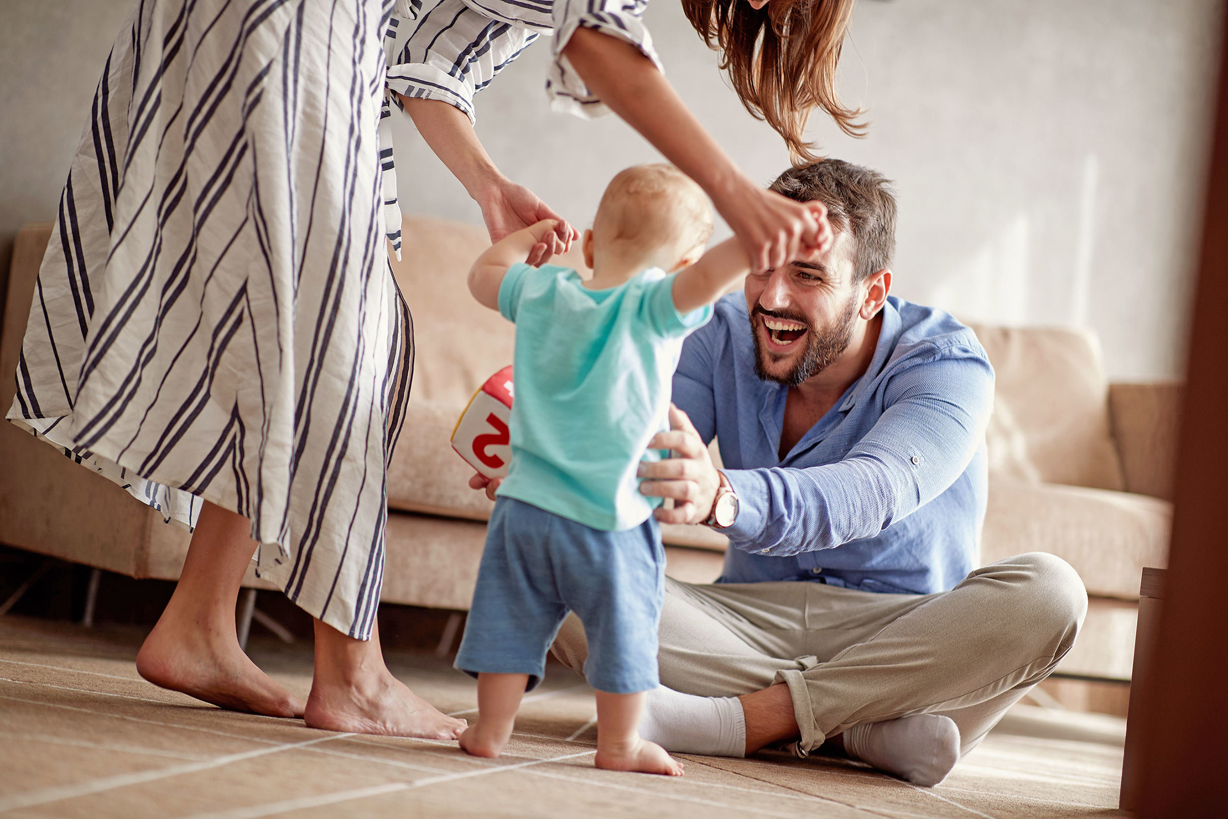 Adoptive parents with baby